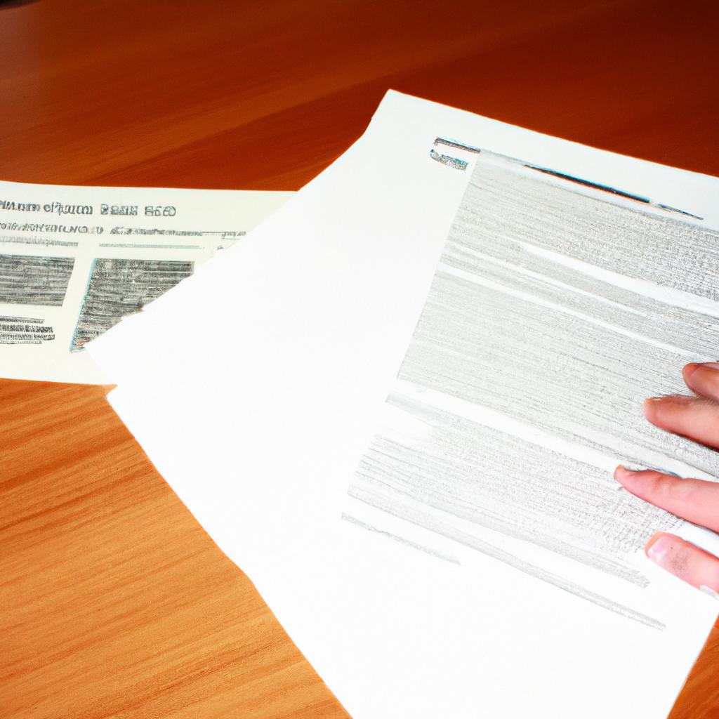 Person reviewing loan documents