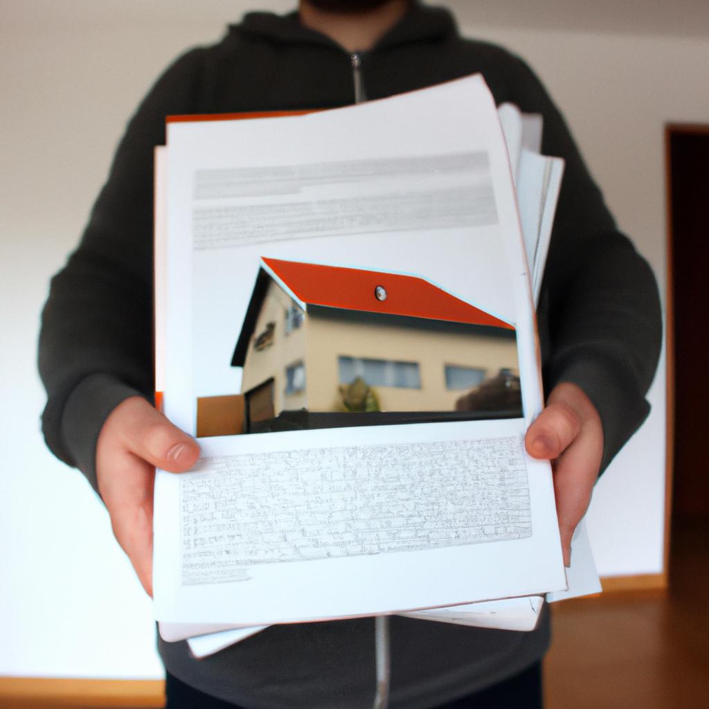 Person holding house and documents