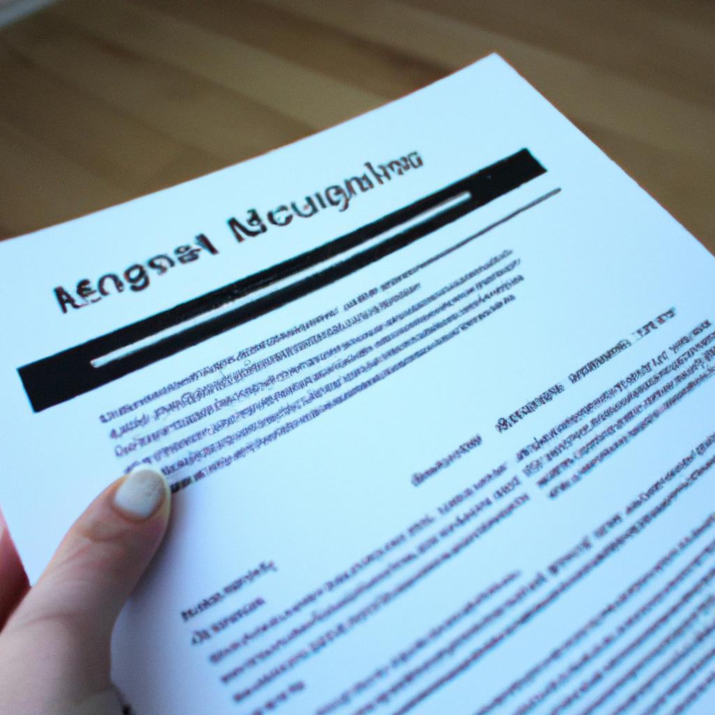 Person holding mortgage application form